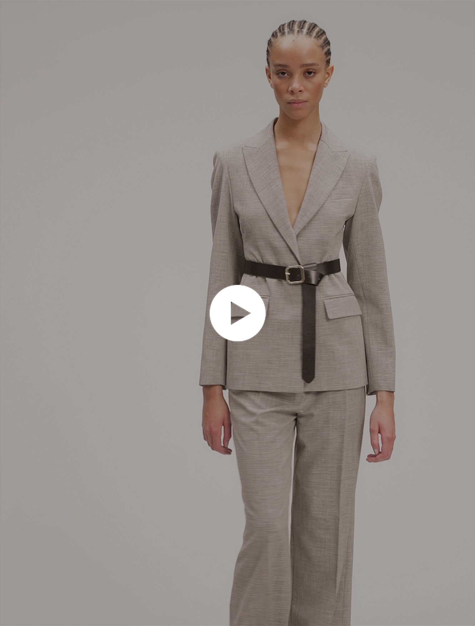 Belted suit jacket