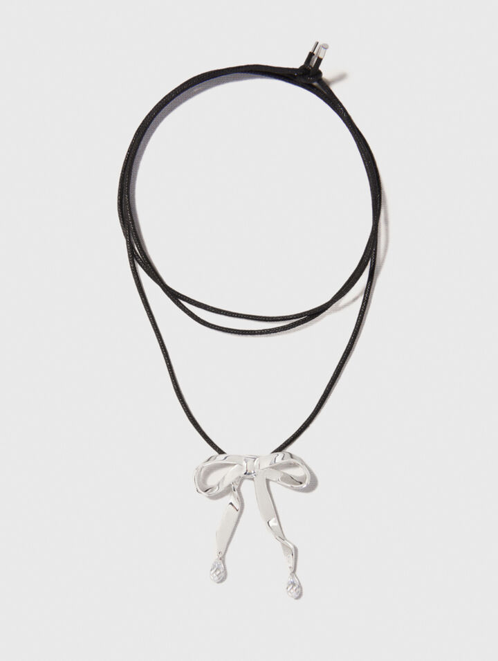 Collier n&oelig;ud argent&eacute; &agrave; nouer