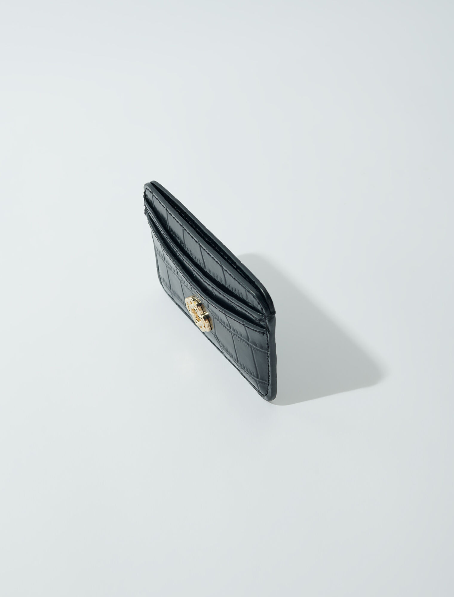 Porte-cartes en cuir effet croco
