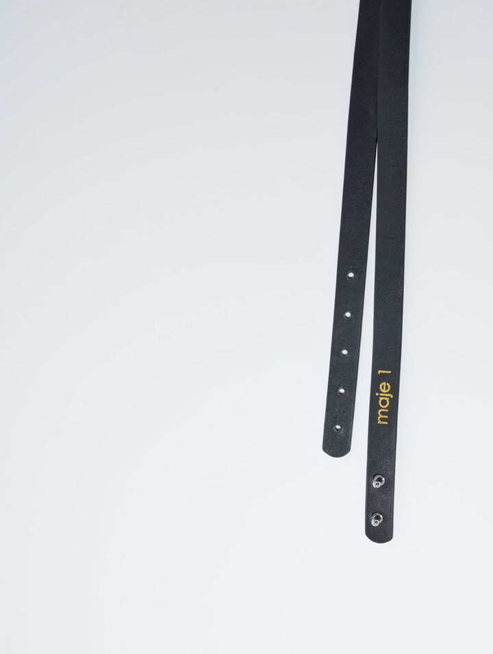 Ceinture fine papillon strassé