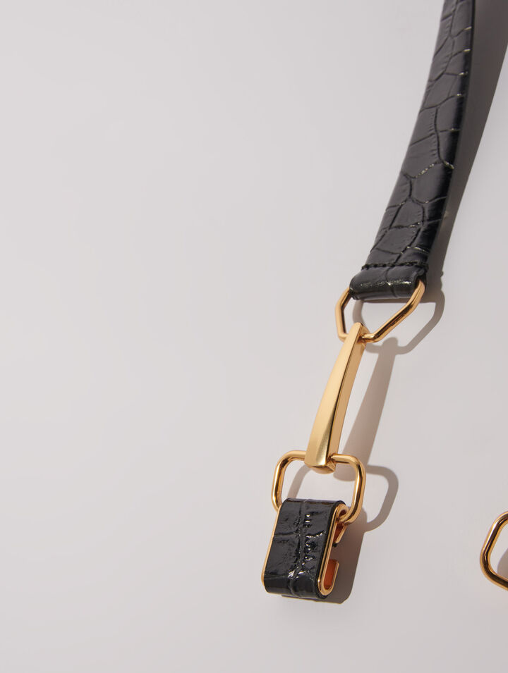 Ceinture en cuir et boucle mors