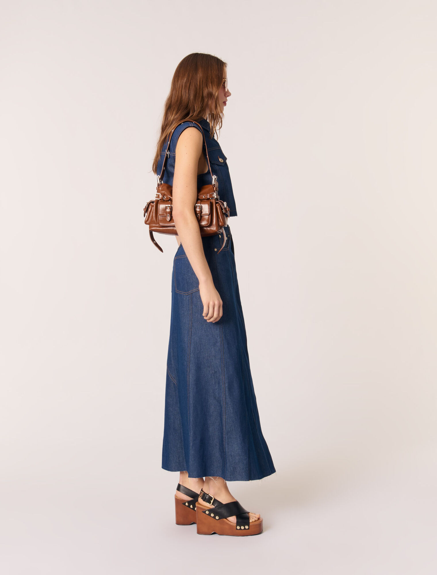 Veston court en denim