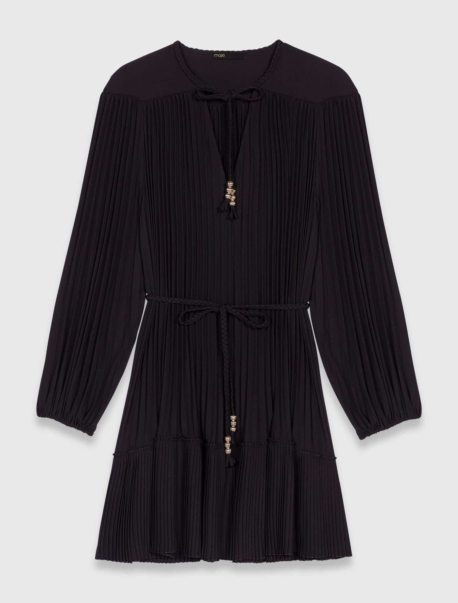 Robe courte plissée