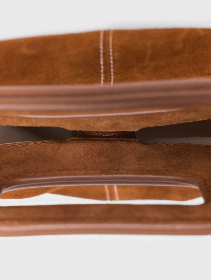 Sac M en su&egrave;de surpiqu&eacute;e