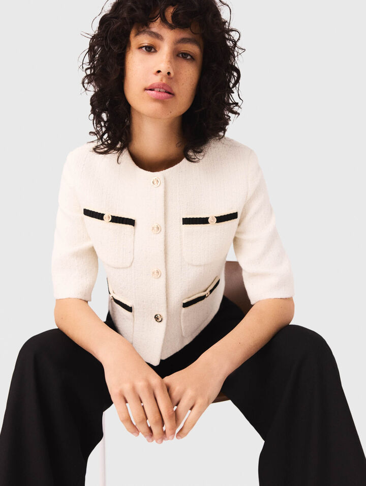 Veste courte en tweed