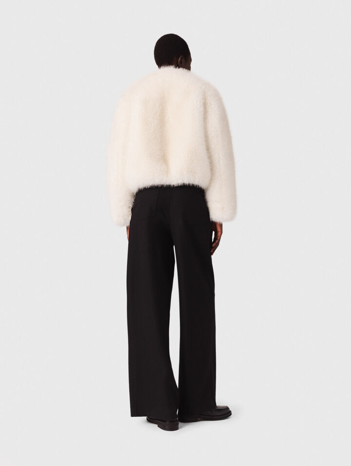 Wide-leg suit trousers