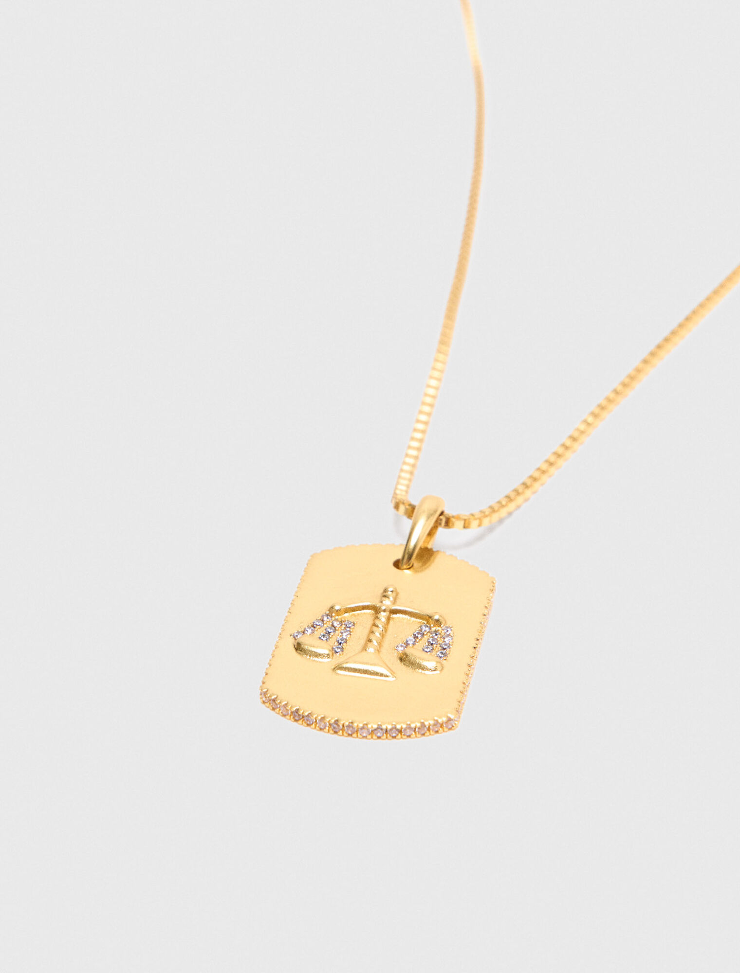 Collier plaque signe du zodiaque