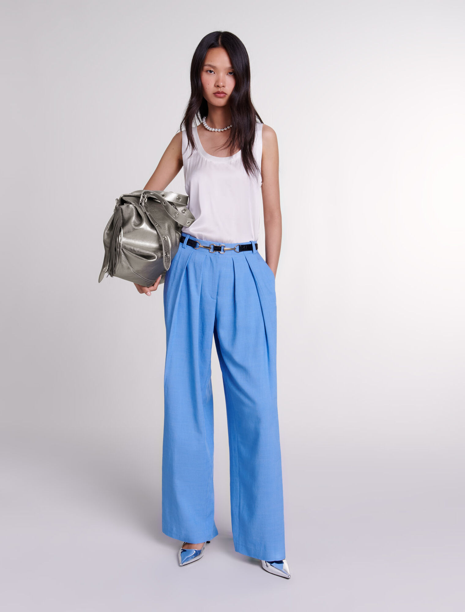 Metallic leather Miss M XL bag