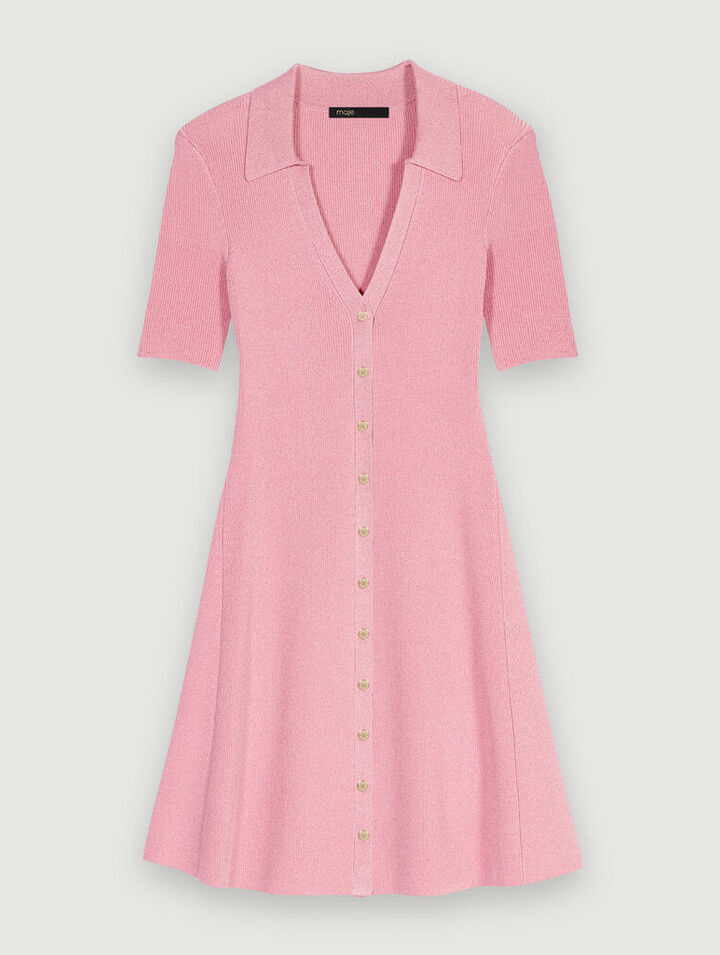 Sparkly ribbed knit dress