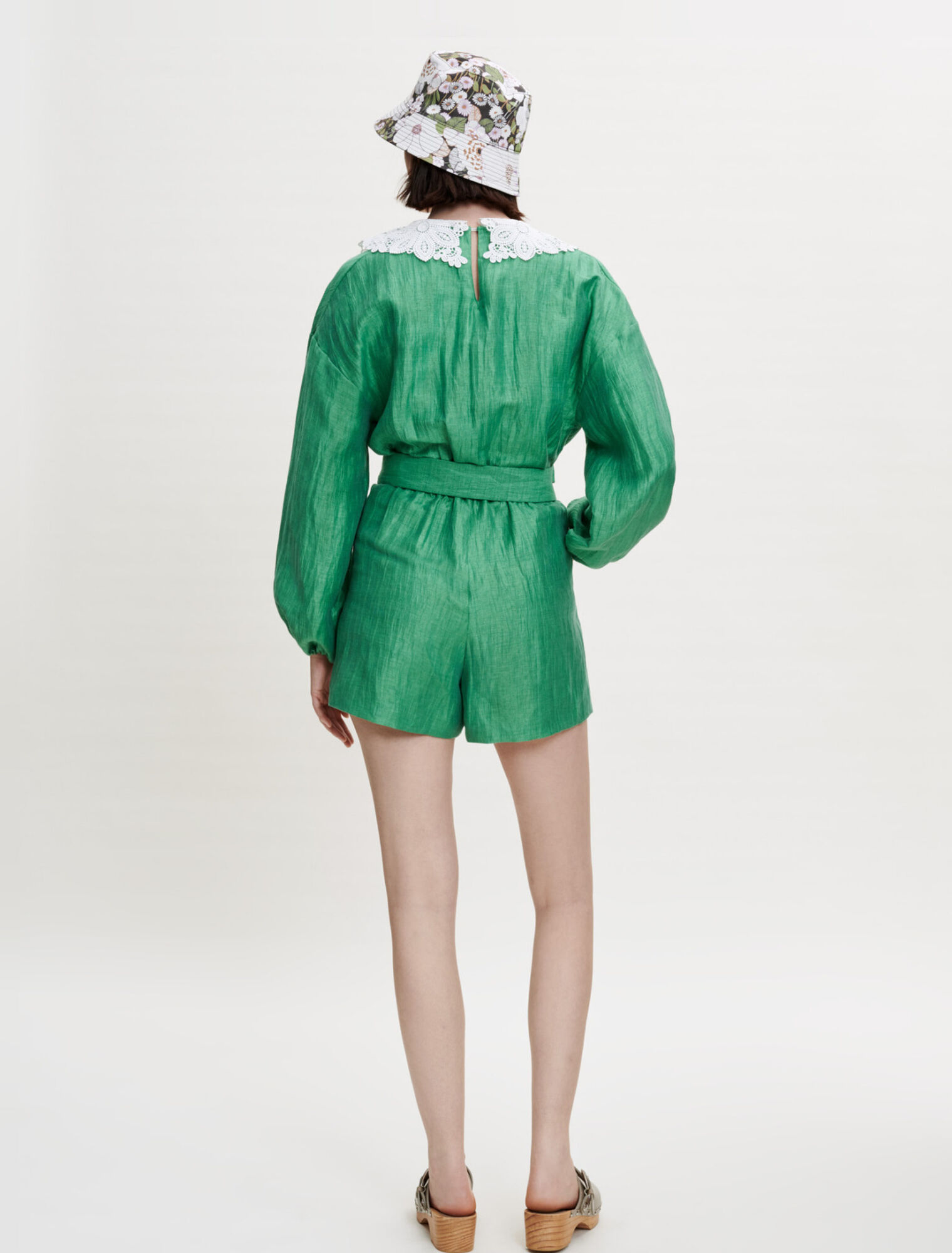 Combinaison short en lin