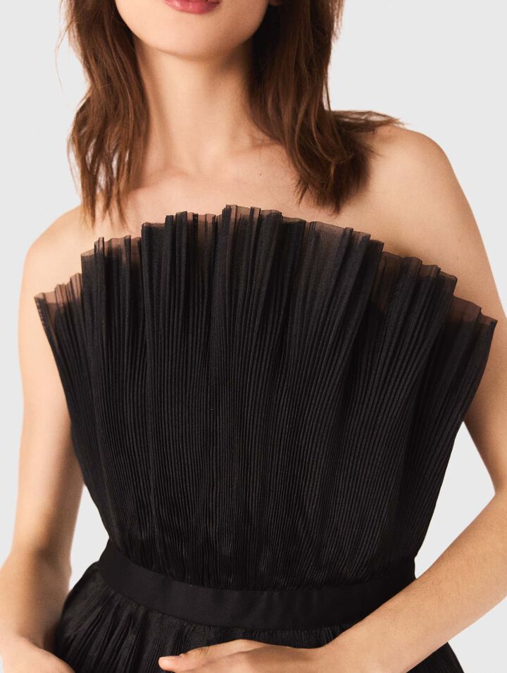Robe bustier en tulle et organza