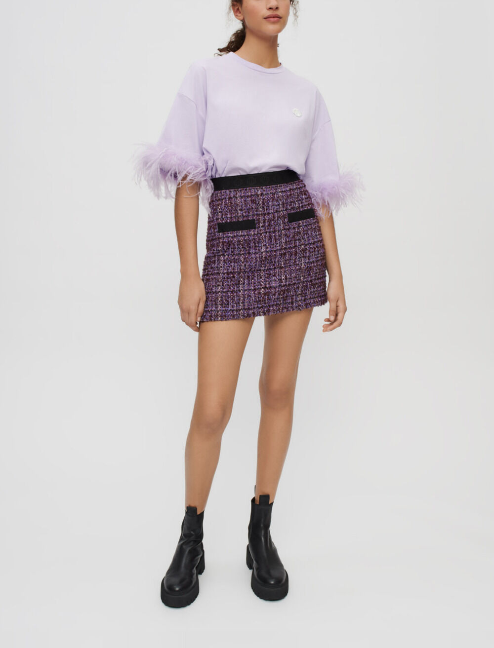 Jupe tweed maje clearance