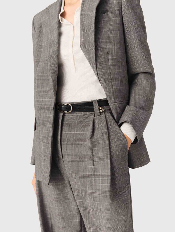 Checked suit jacket
