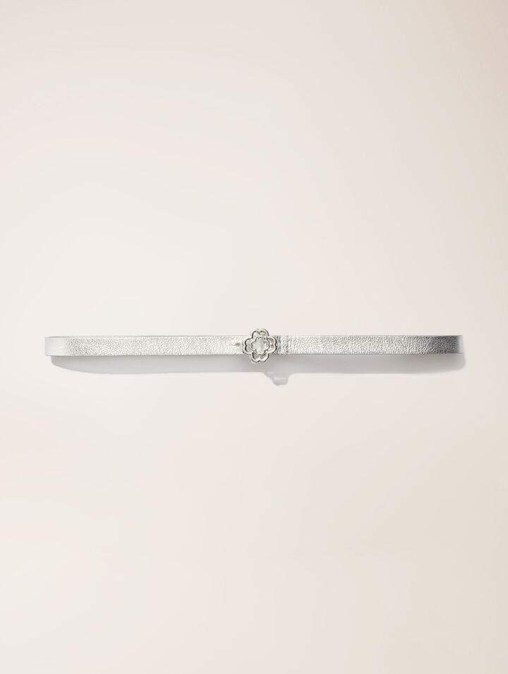 Ceinture fine à boucle Clover