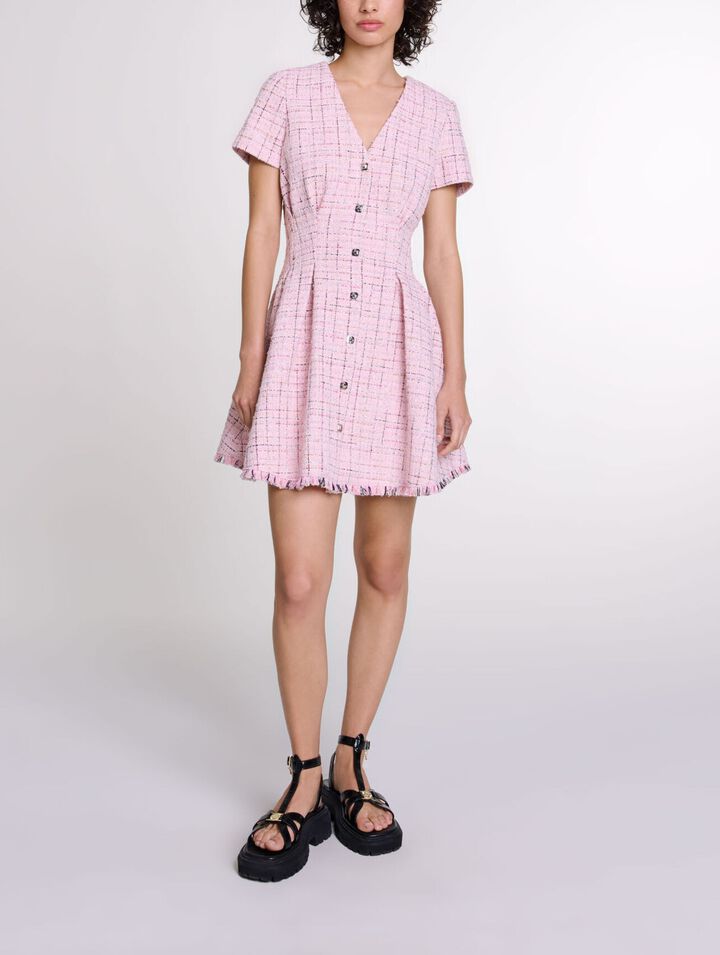 Tweed babydoll dress