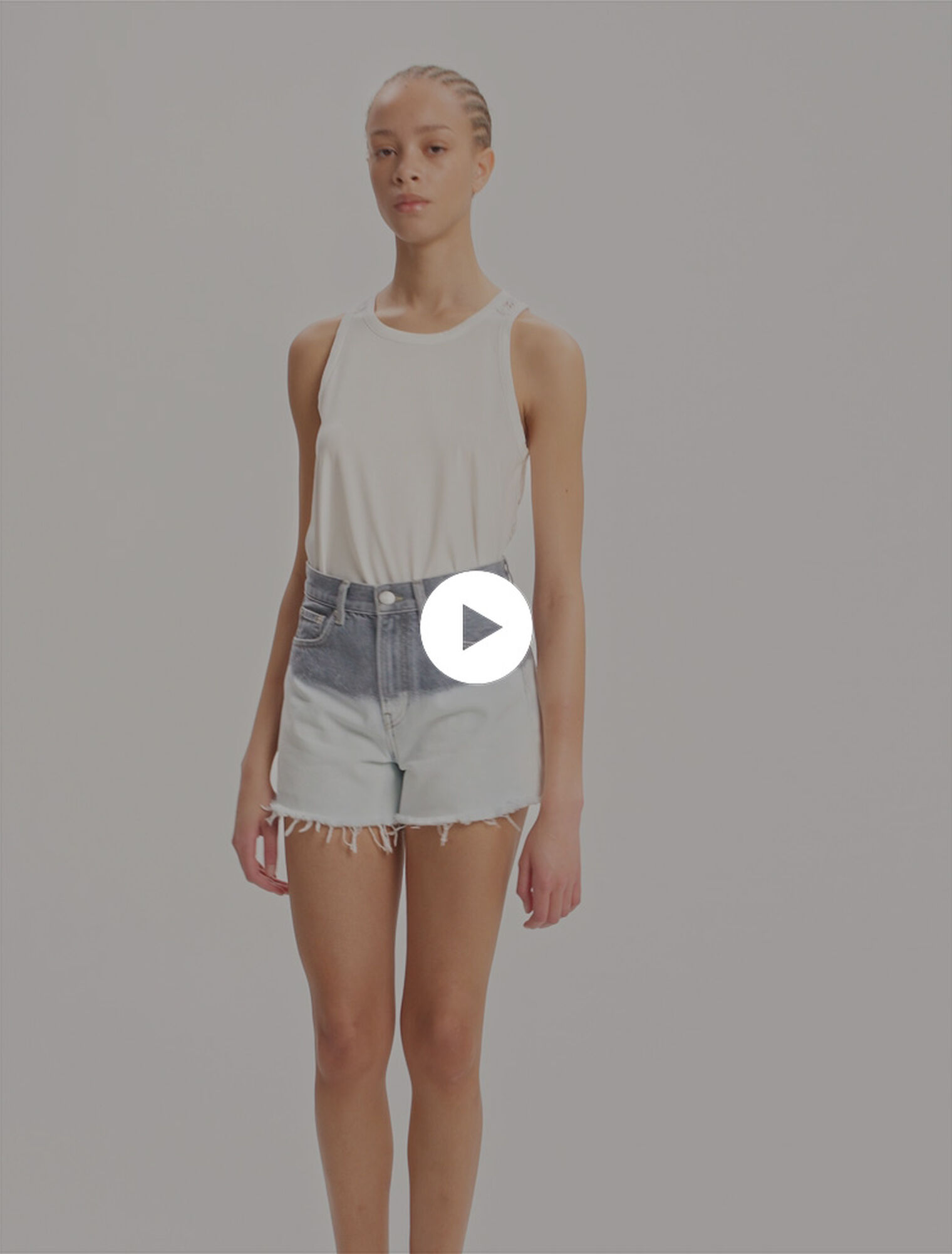 Short en denim tie & dye