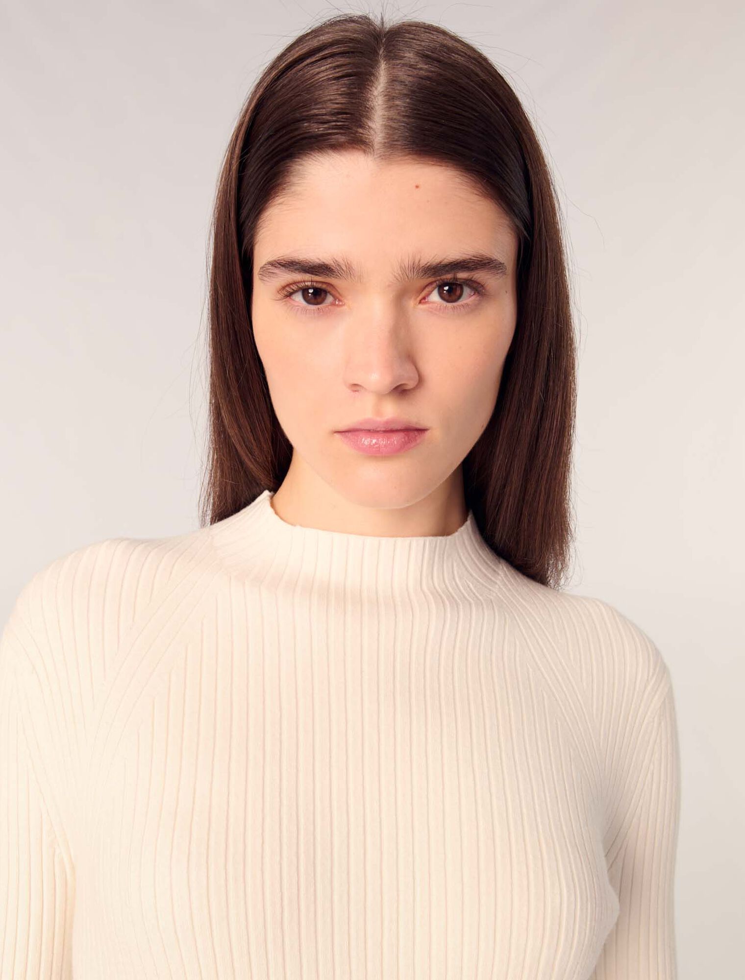 Pull en maille côtelée
