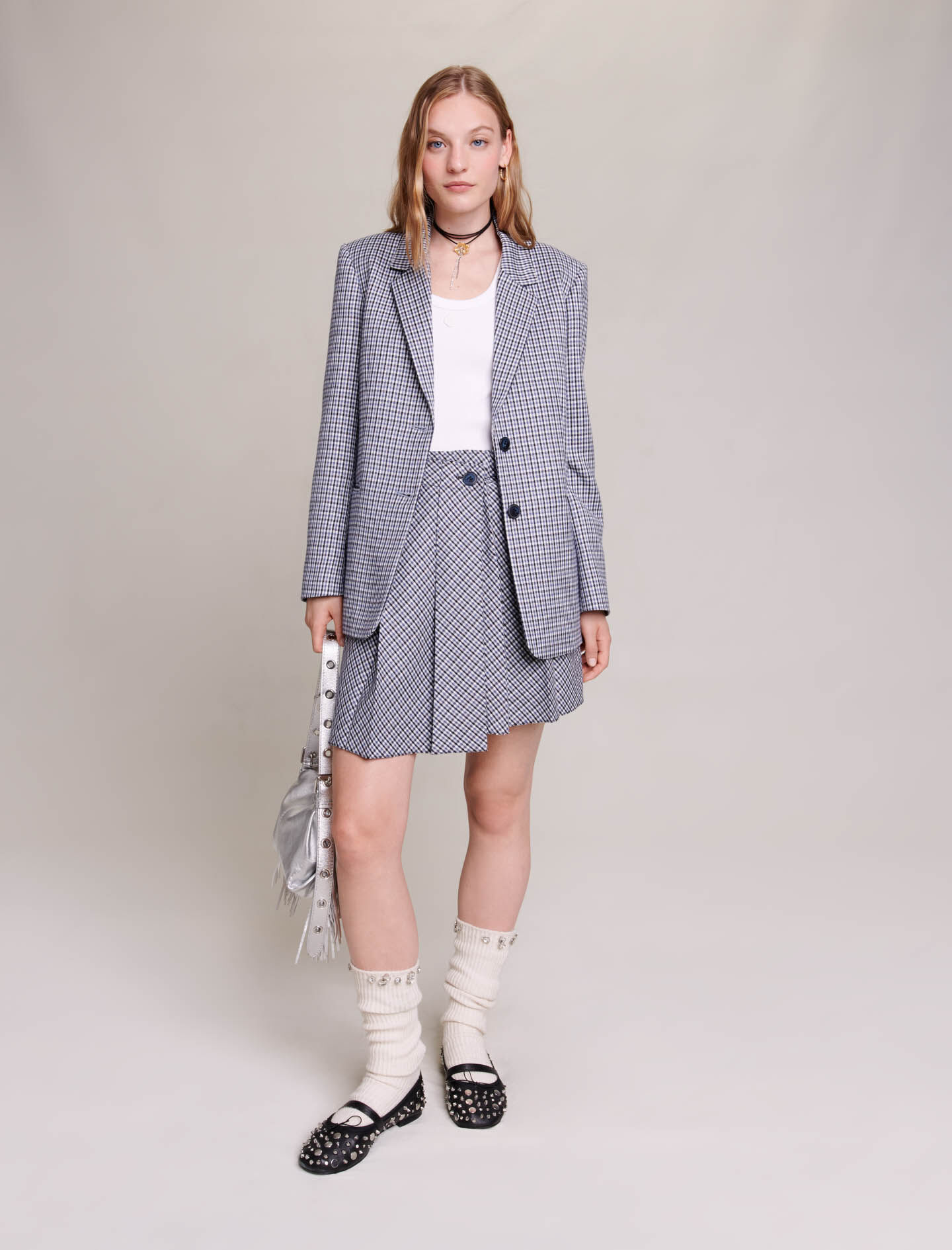 Robe carreaux maje discount