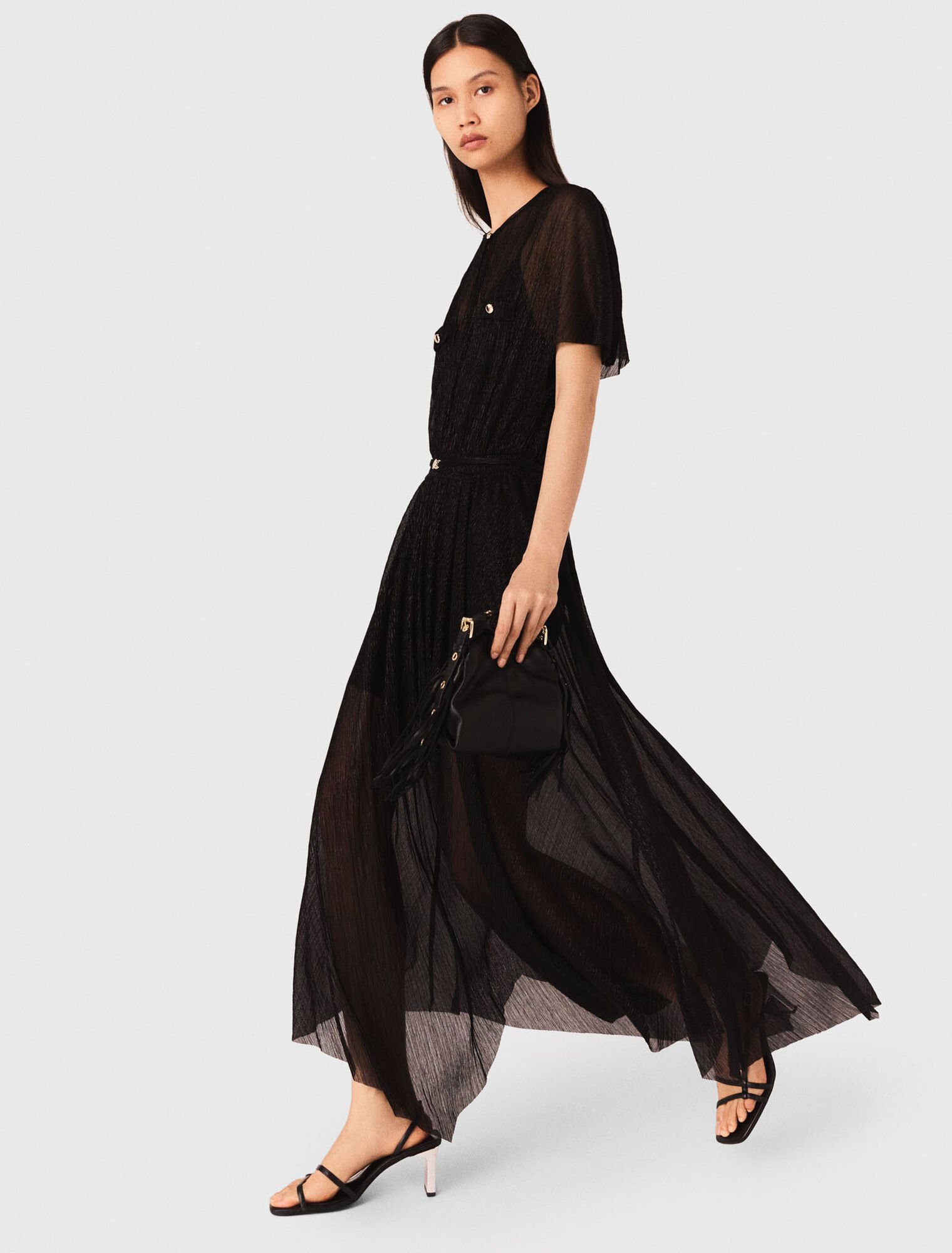 Robe longue métalisée