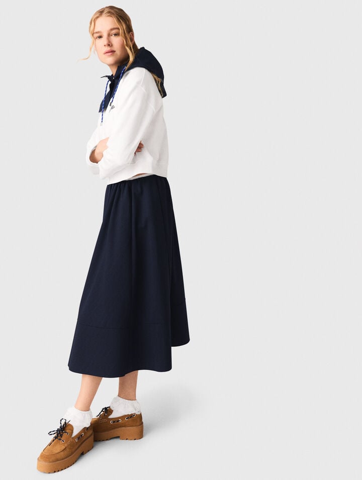 Sweatshirt &agrave; imprim&eacute; marin