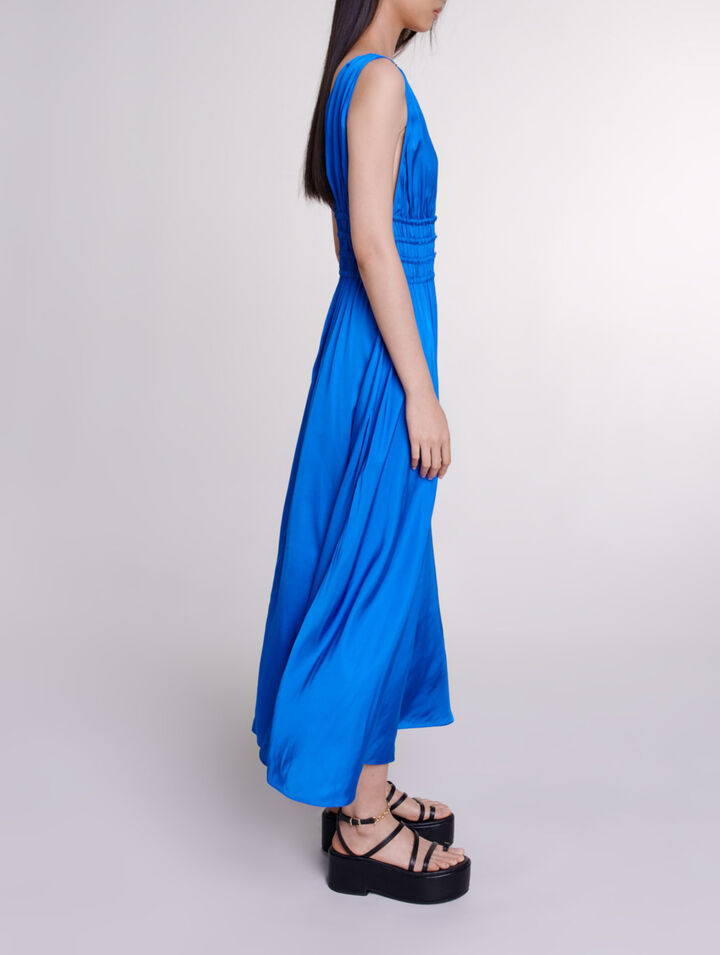 Robe satinée ajourée