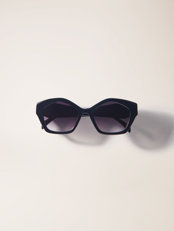 Lunettes cat eye en acétate noir