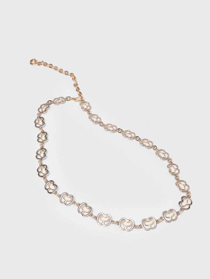 Chain belt with gold links