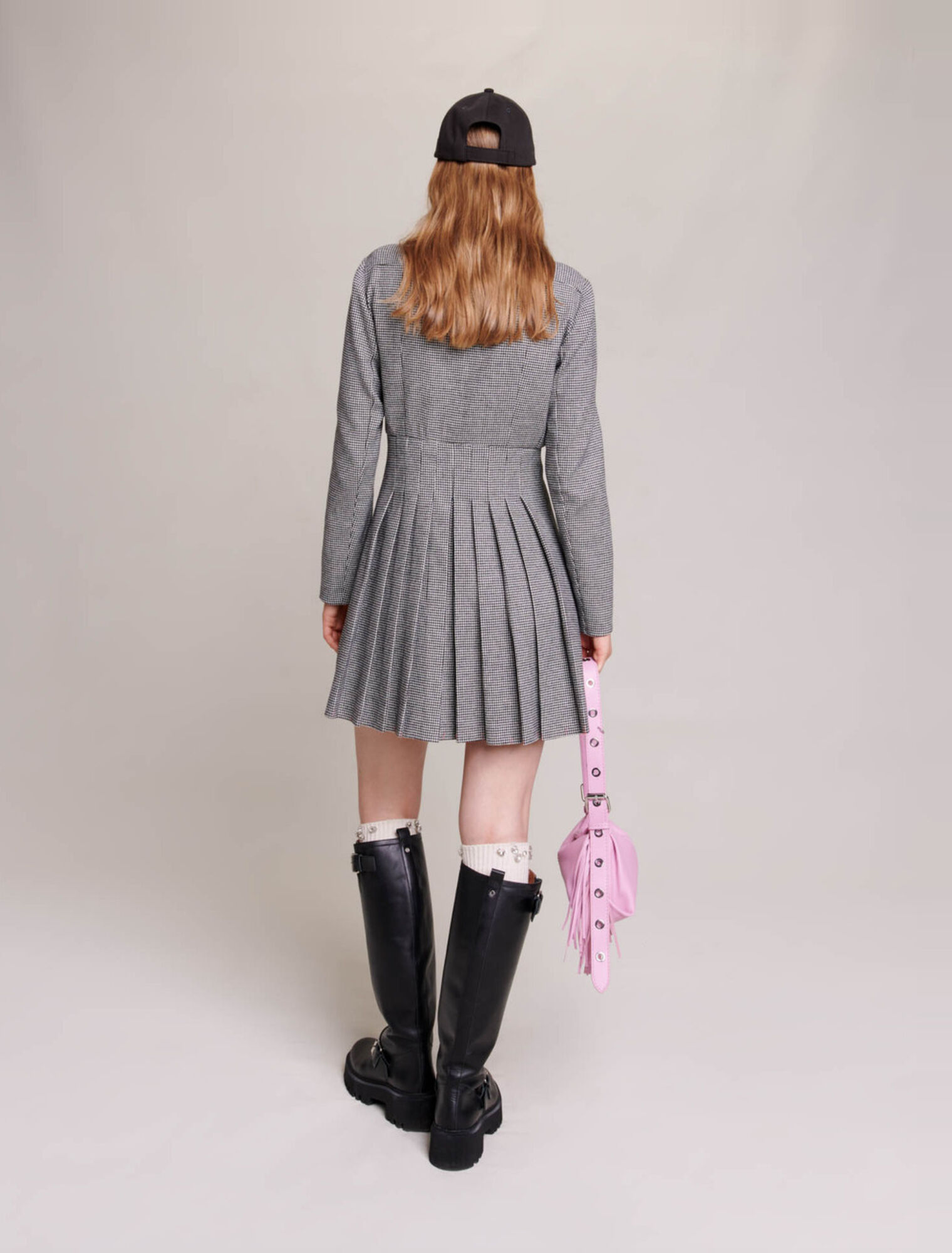 Robe courte plissée