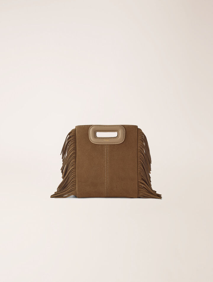 Sac M mini en cuir suède