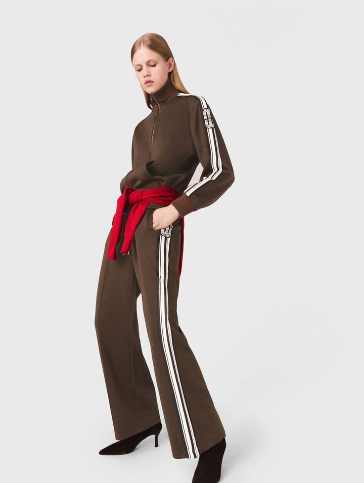 Sweatshirt avec bandes droites