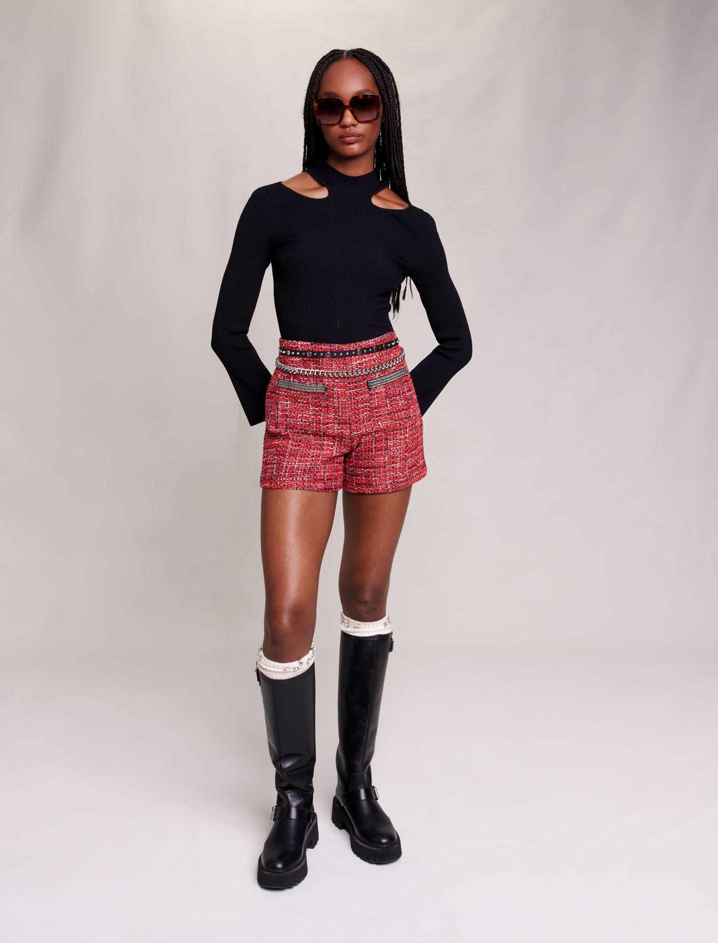 Short en tweed Jupes Shorts Maje