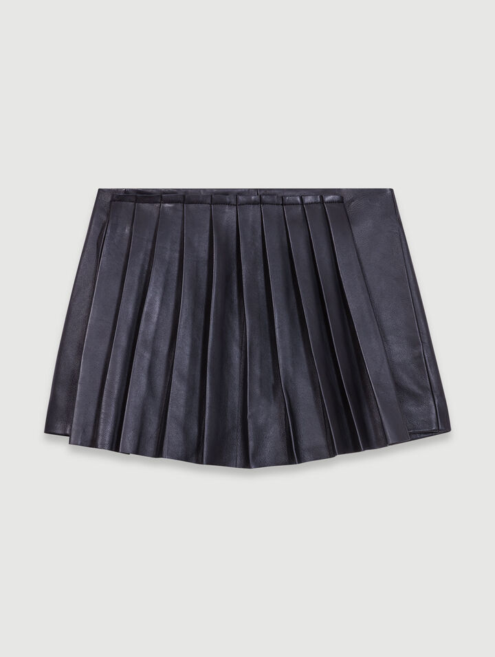 Leather skort