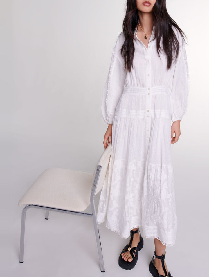 Cotton patchwork maxi dress