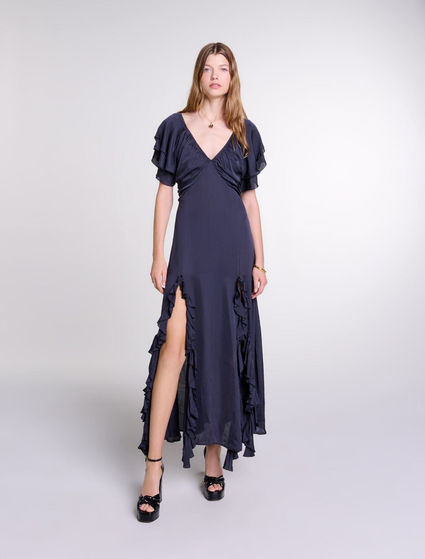 Open back maxi dress Maxi dresses Maje