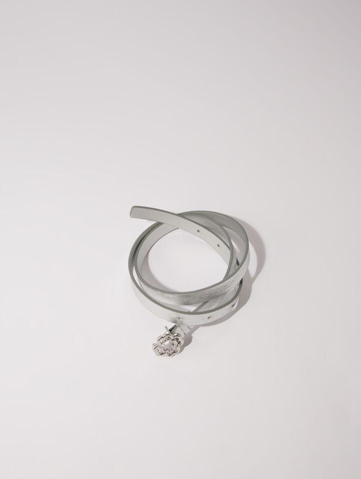 Ceinture fine à boucle Clover