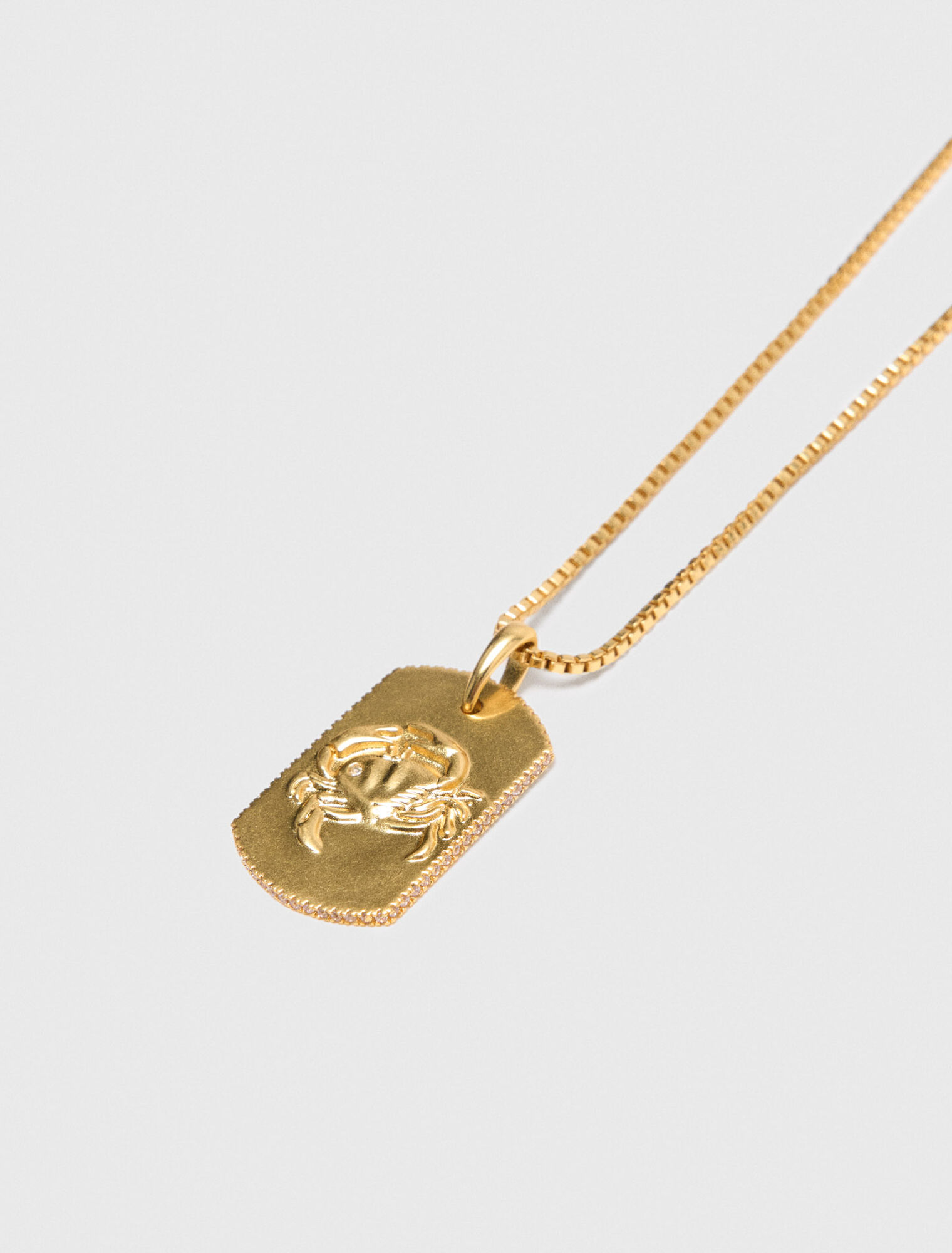 Collier plaque signe du zodiaque