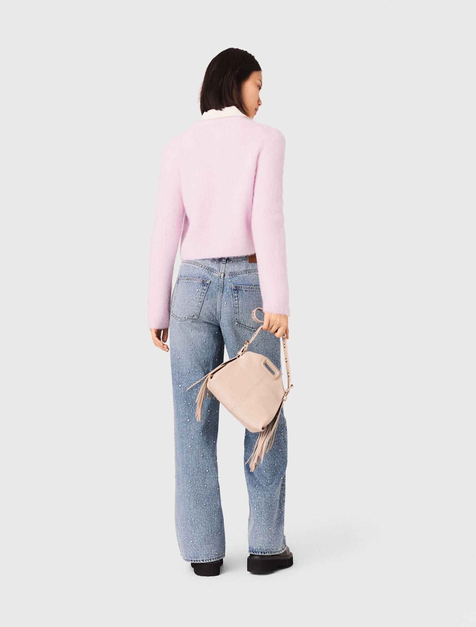 Jewelled bow cardigan