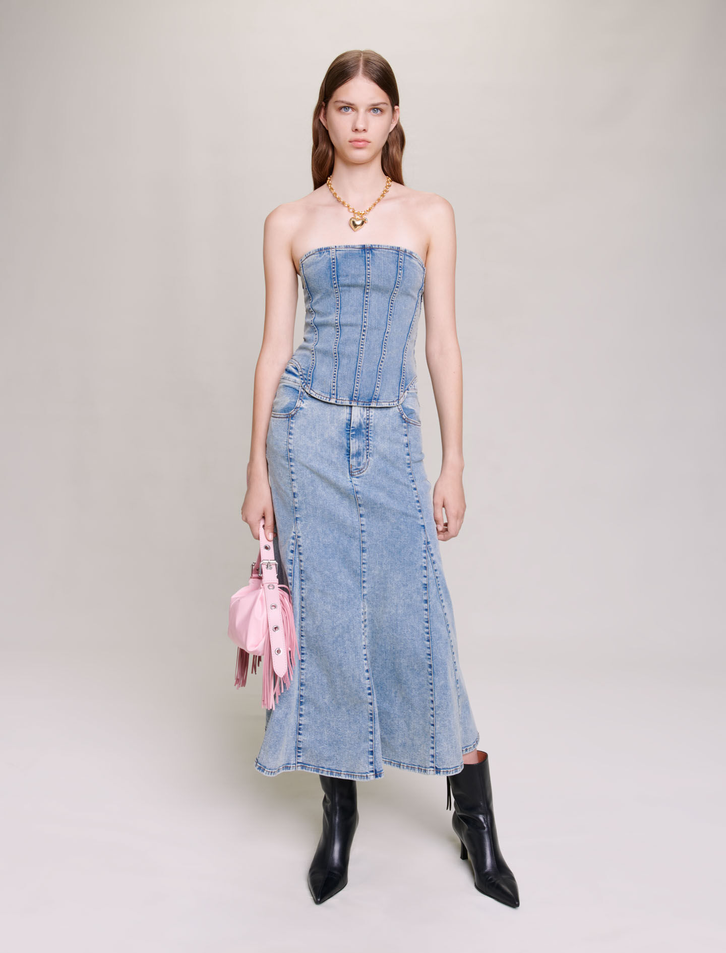 Denim bustier Tops Shirts Maje