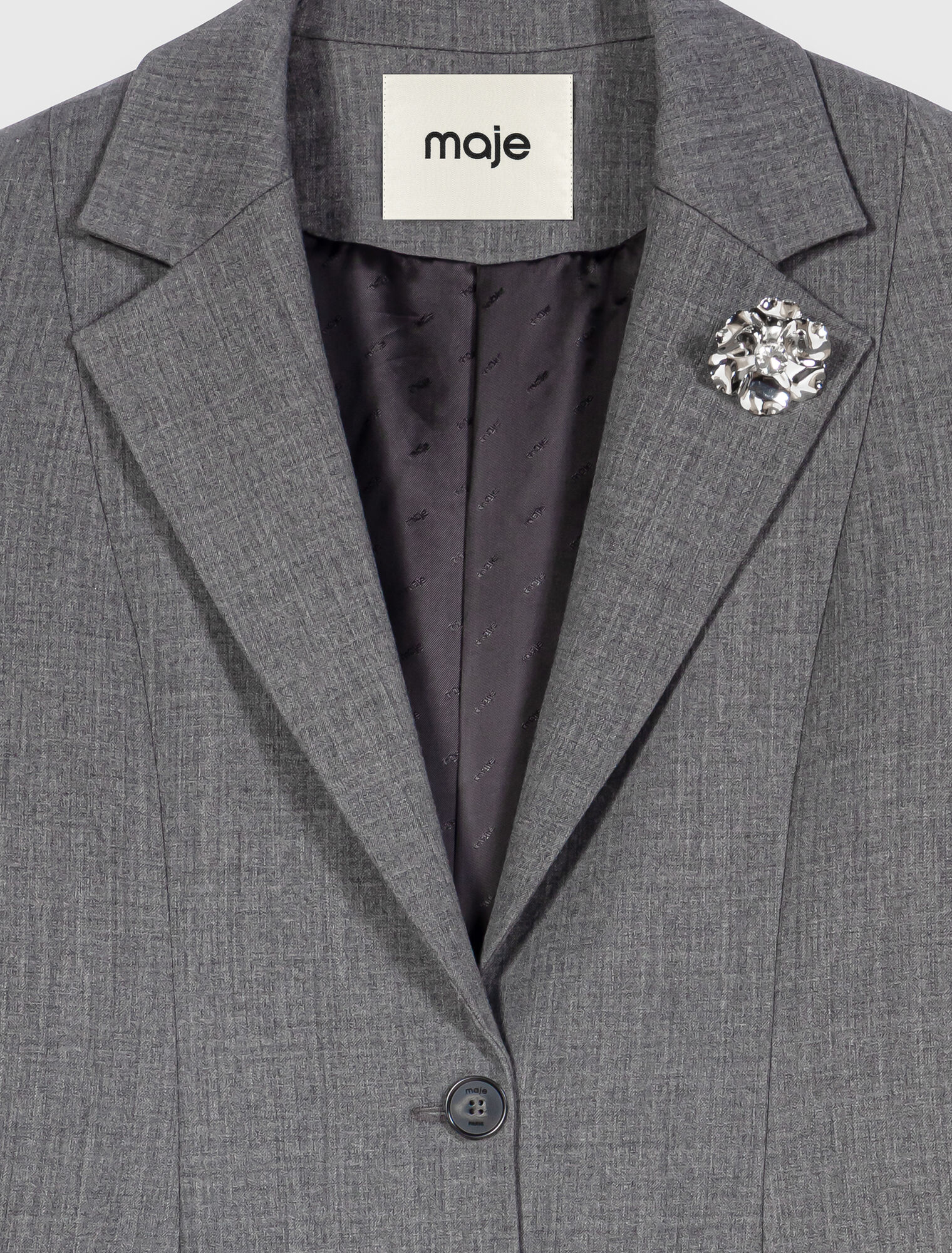 Veste tailleur courte cintr&eacute;e