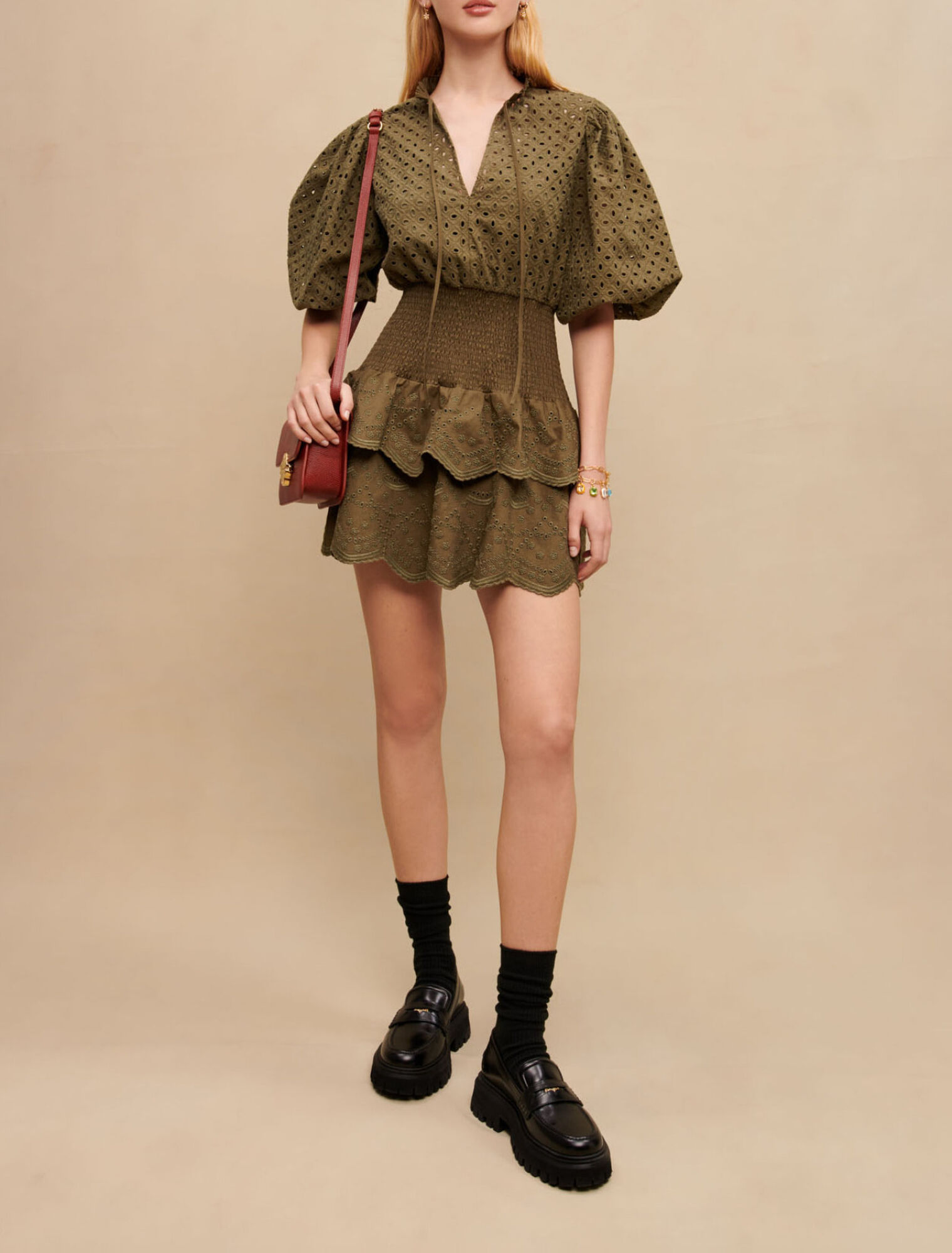 Robe courte broderies anglaises