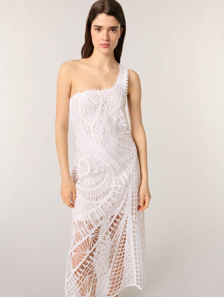 Robe longue asymétrique en crochet