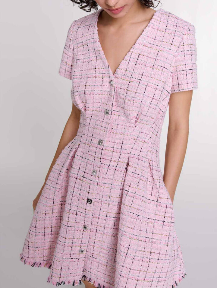 Tweed babydoll dress