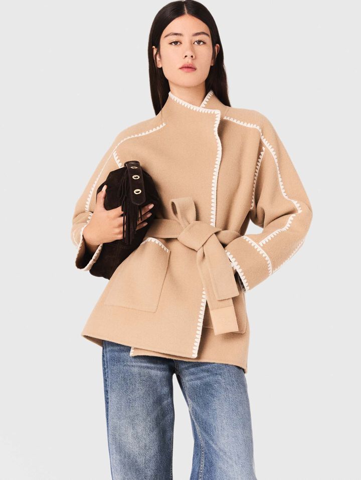 Manteau court double face