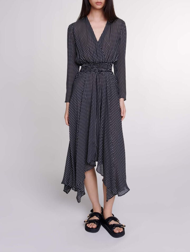 Vestido midi de lunares