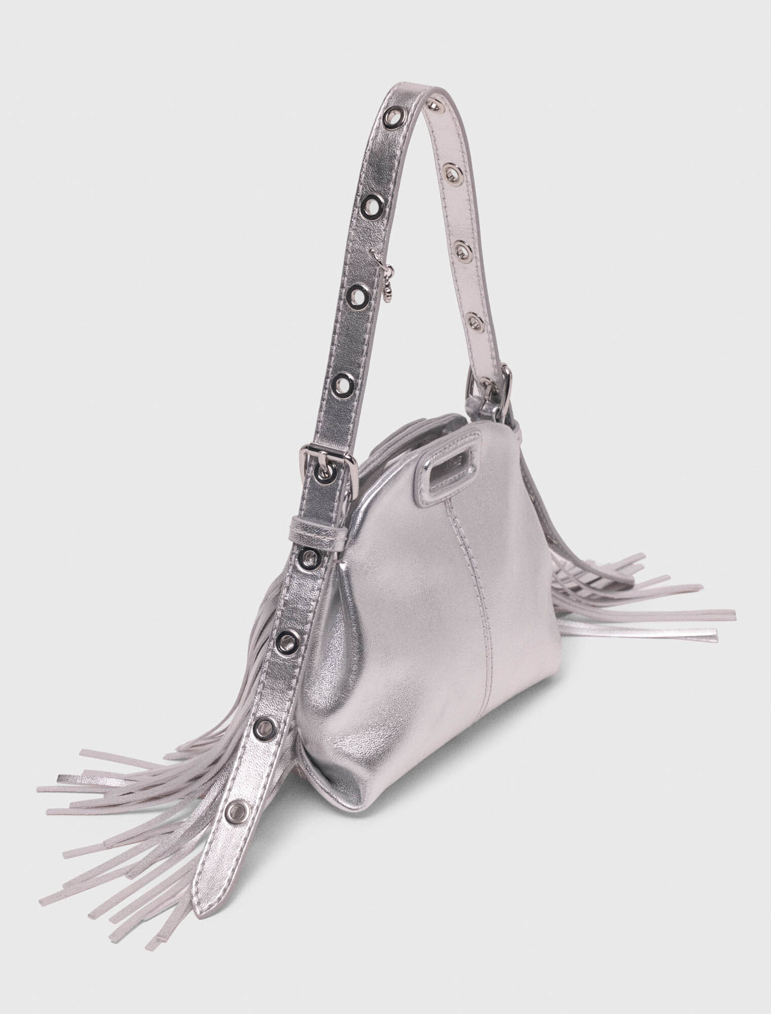 Sac Miss M micro en cuir métallisé