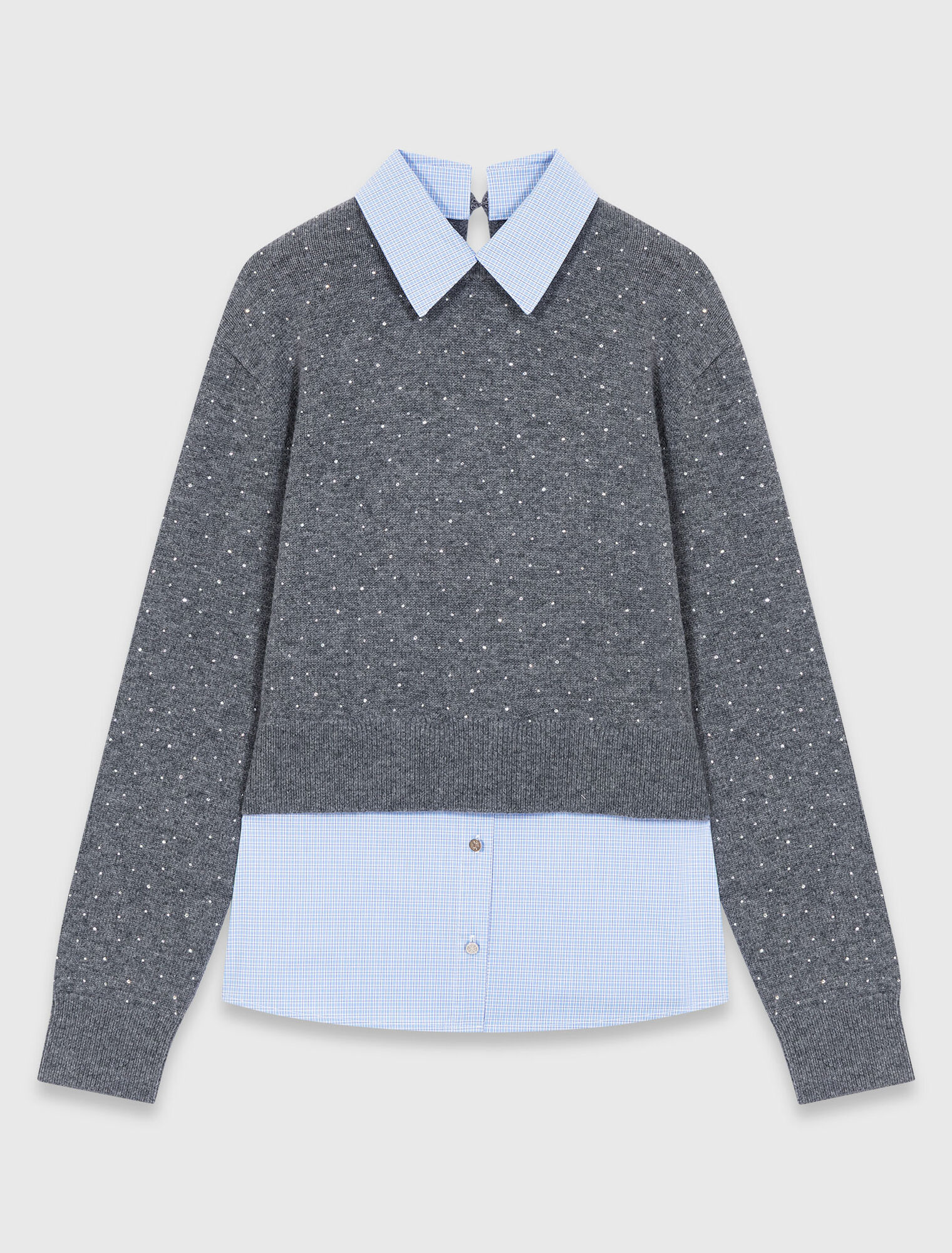 Pull strass&eacute; avec details amovibles