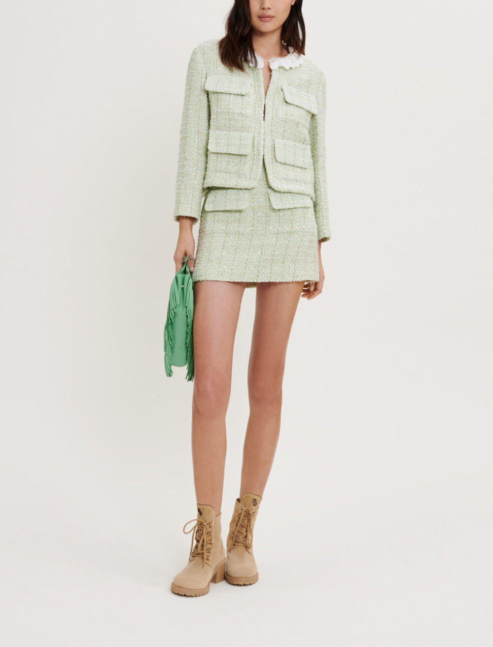 ジャケット・アウター mideal spring tweed over jacket gleen mideal spring tweed over jacket gleen(Why a tweed jacket is