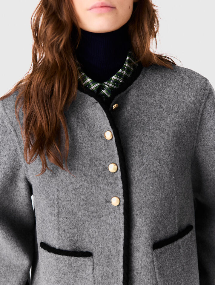 Manteau court en double face