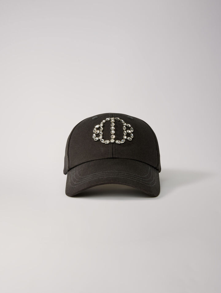 Clover rhinestone cap