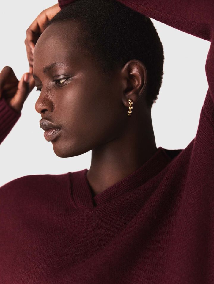 Sphere hoop earrings